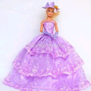 Beautiful Purple Lace Doll Dress