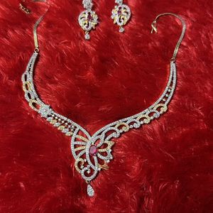 A.d Heavy Party Wear Set With Earings