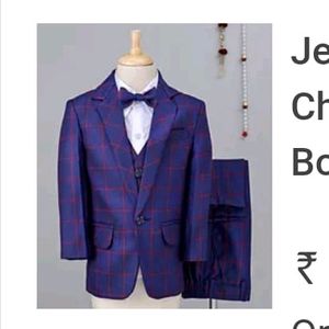 Jeet Ethics 4 Piece Checkered Party Suit With Bow