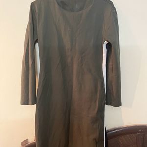 Dark Green Color One Piece Dress