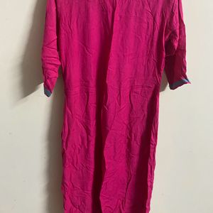 Women Pink & Grey Kurti