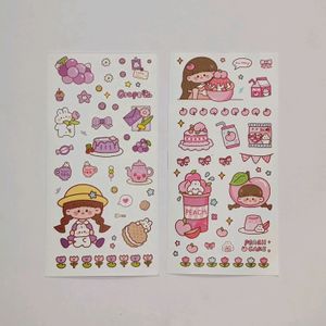 Kawaii Double Sided Highlighter With Free Stickers