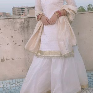 White Garara Kurta Set