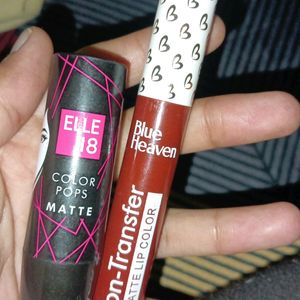 Blue heaven And Elle18 Lipsticks