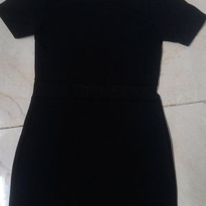 Short Black Dress Net In Tummy Looks Cool