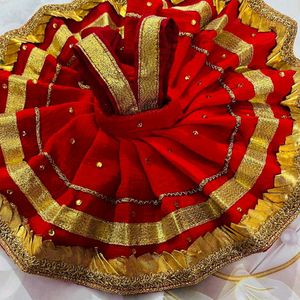 Laddu Gopal Fancy Dress Fabric Sefon Size 4,5,6,7