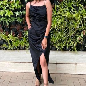 Black Slit Dress