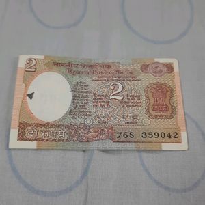 2 Rupee Note