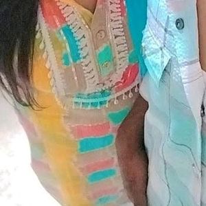 multi color afghani suit