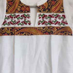 Soch White & Red Kurta