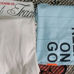 Combo Of Tshirts White And Blue