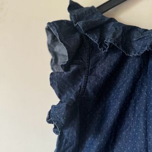 Cute Denim Dress For Girls