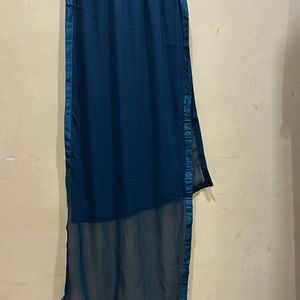 Teal Colour Festive Wear Long Kurta&Dupatta Size L