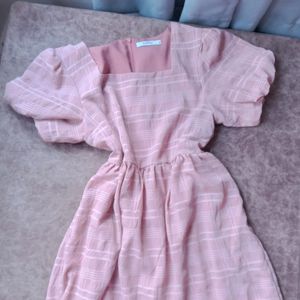 Cute Peach Dress For WOMEN