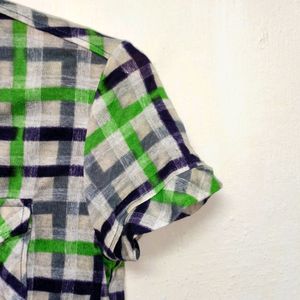 Trendy New Check Cotton Top For Women