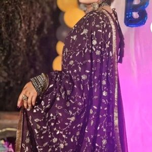 Purple 💜 Georgette Anarkali Dress For Women