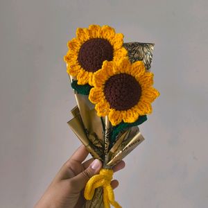 Crochet Sunflower Bouquet