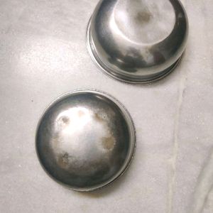 Steel Bowls With Serving Spoon