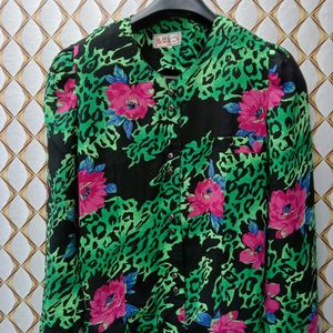 New Floral Green Art Shirt