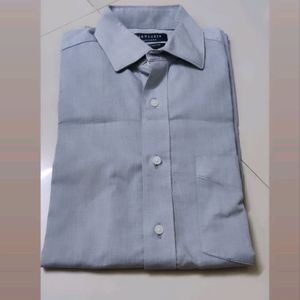 Van Heusen Grey Cotton Full Sleeves Shirt