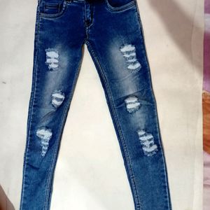 Light Blue Burn Out Denim Jeans