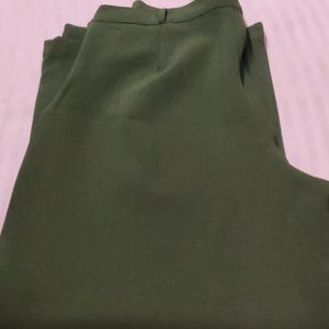 AN OLIVE green Straight  Plazoo