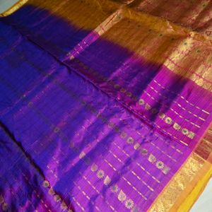 Pure Kanchi Pattu Saree 💜💛