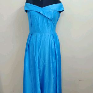 Blue Gown With Slit