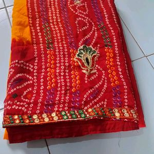 "Pila Saree With Unstitched Blouse