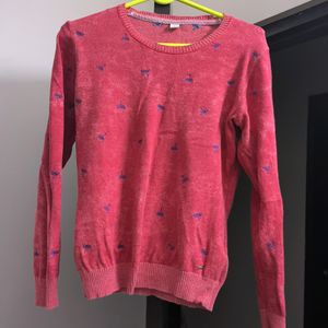 Carrot Red Color Sweater