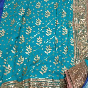 Elegant Gorgeous Grand  Look Designer Saree With Blouse