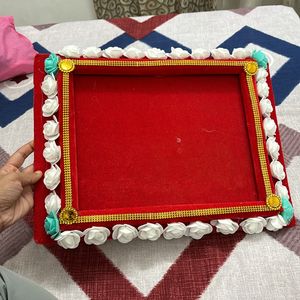 Red Velvet Dry Fruit Packing Tray