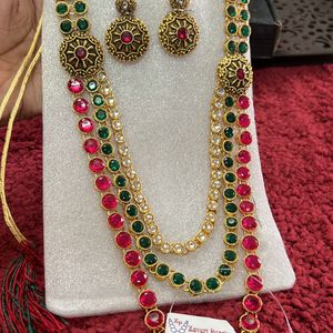 Zaveri Pearls Antique Gold Multi Layered Necklace