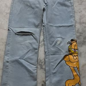 Hand Painted Blue Jeans