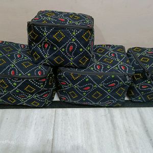 Bandhej Print New Pack Of 4 Begs