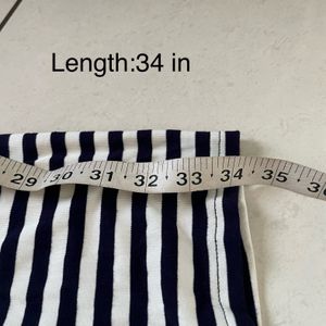 Lycra Striped Maxi Length Skirt