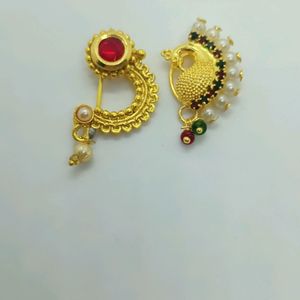 30 Rs Off Brand New Press Nose Ring Naths Combo