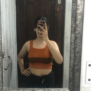 PRICE DROP! Korean style brown crop top!