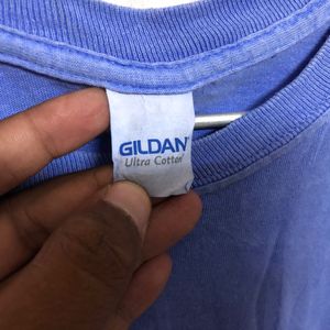 Gildan Blue Long Sleeve T Shirt