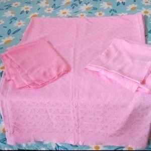 3piece Pink Chikankari Suit(Unstitched)