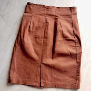 Button Front Skirt