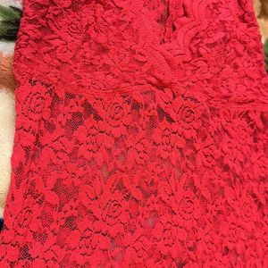 Red Lace Bodysuit