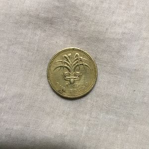 1985 One Pound Coin Queen Elizabeth