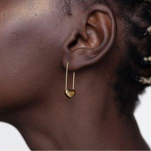 Gold Heart Earrings