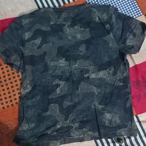 Khaki Printed Tshirt