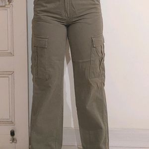 Olive Green Cargo Jeans