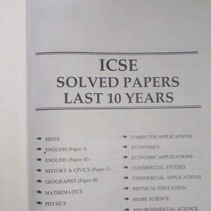 ICSE Past 10 Years Solved Papers