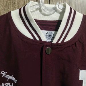 Men's Solid  Varsity Jacket