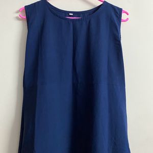 Navy Blue Sleeveless Top