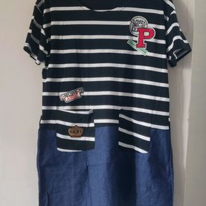 Everyday casual Tshirt dress with patches 😍